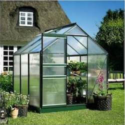 Halls popular 66 drivhus med 4 mm polycarbonat og 2 tagvinduer