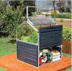 Palram lille drivhus med højbed og smart opbevaring